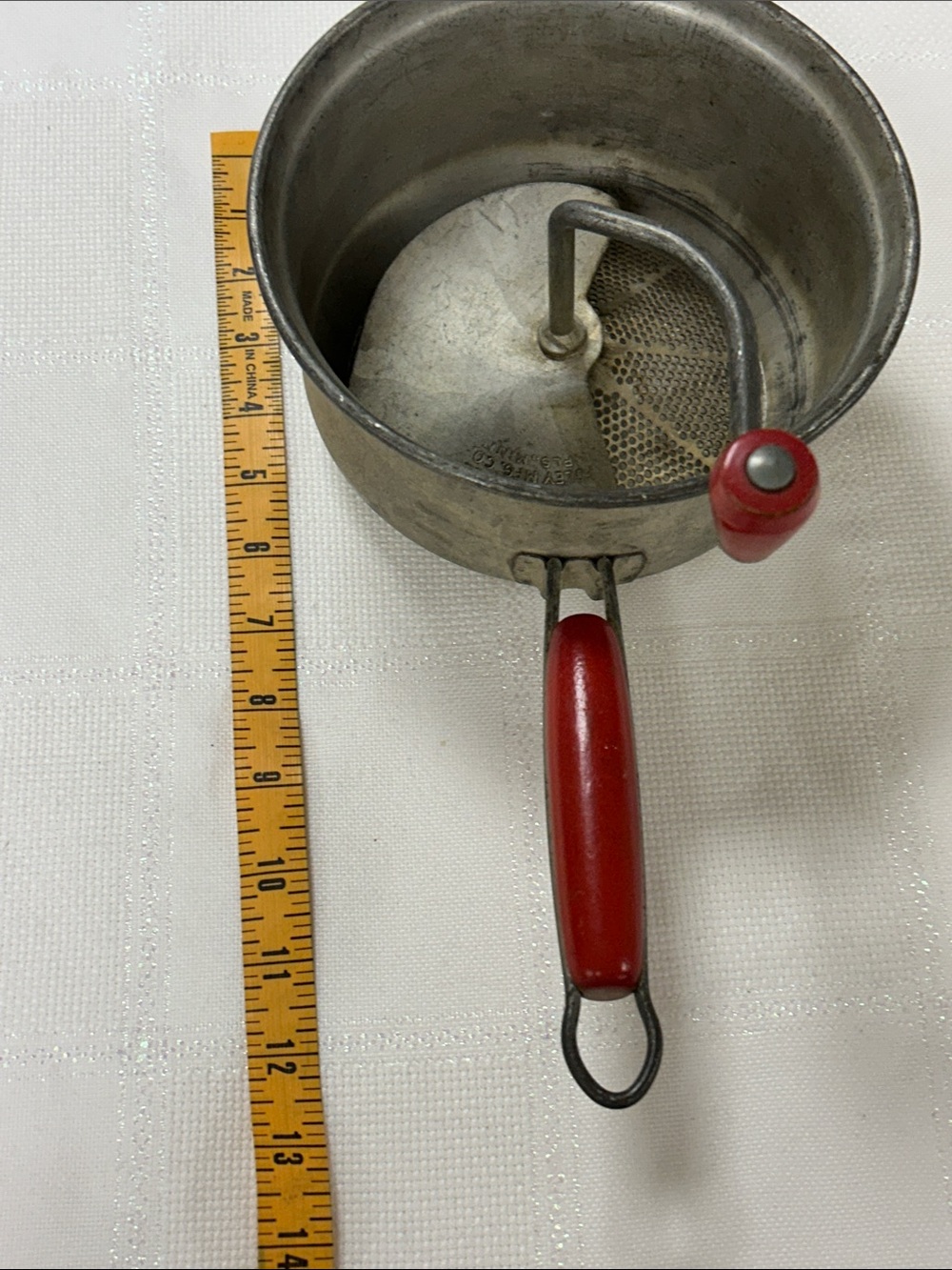Vintage foley Mfg Red-Handled Vintage Style Food Mill - Red image 5